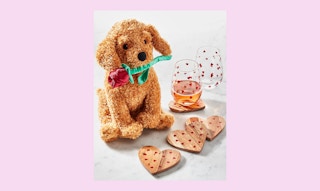 valentine's day coasters and glasses