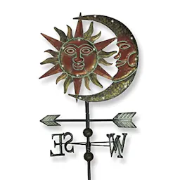 Solar Sun & Moon Garden Stake