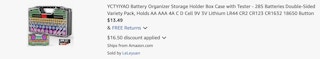 Amazon Battery Organizer Case with Tester 2025 2
