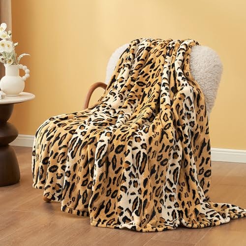 Leopard Print Throw Blanket