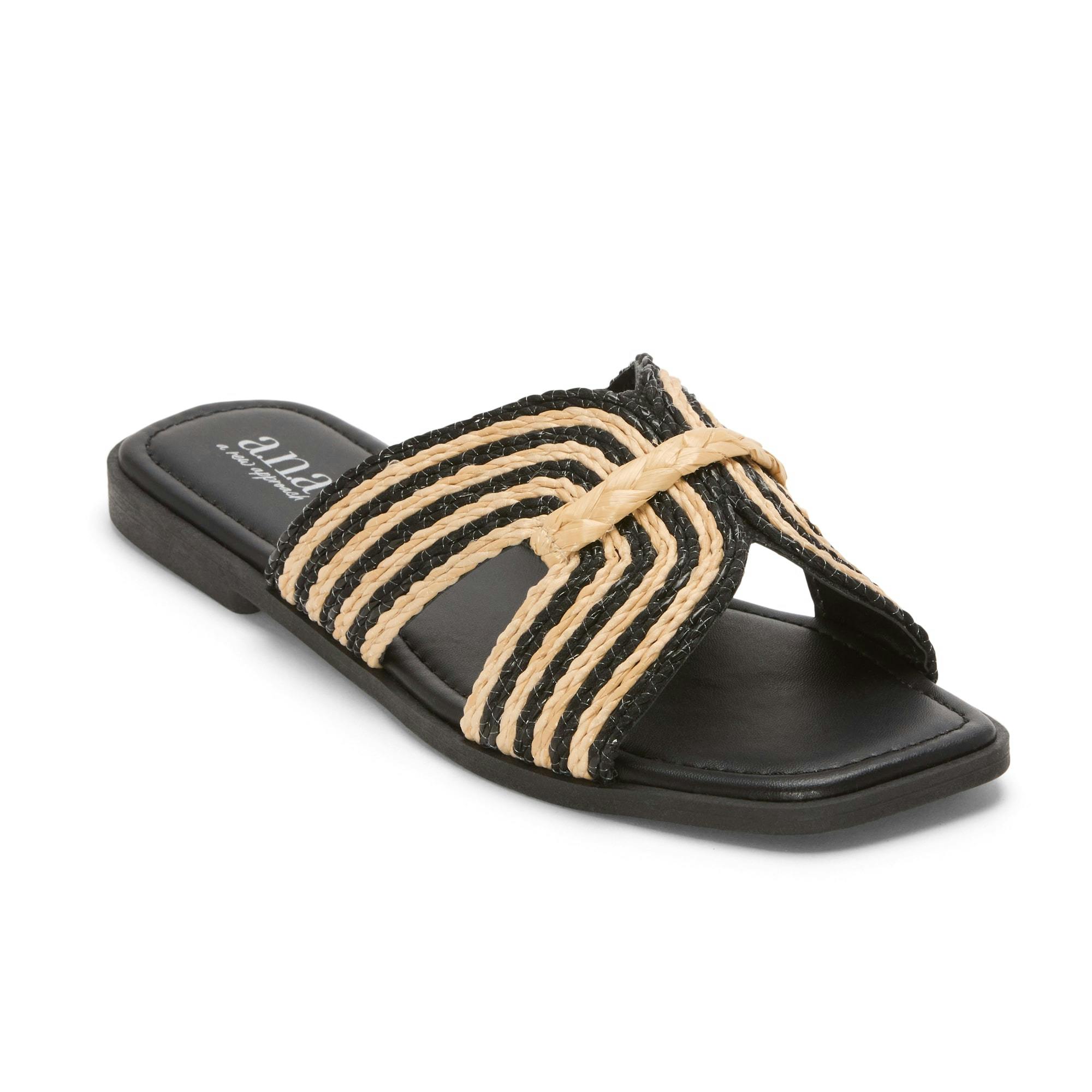 Women's Straw Slide Sandals