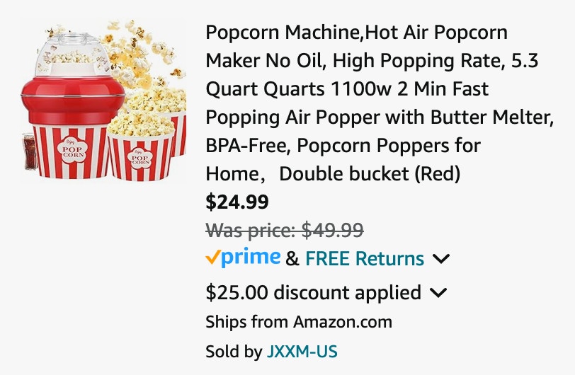 Amazon Popcorn Machine 2024 3
