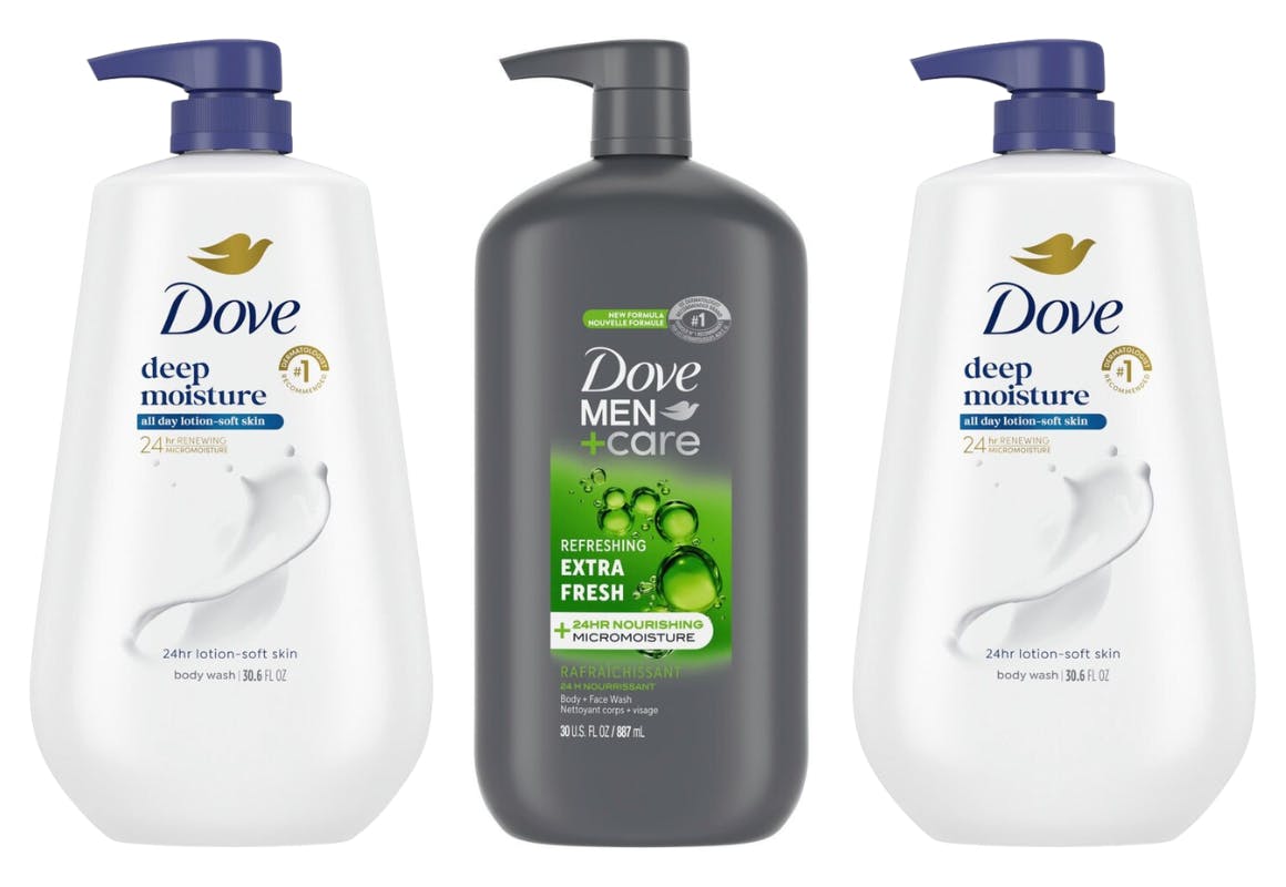 3 Dove Pump Body Washes