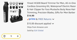 Trimmer kit Amazon receipt