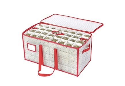 Ornament Storage Box With Zipper