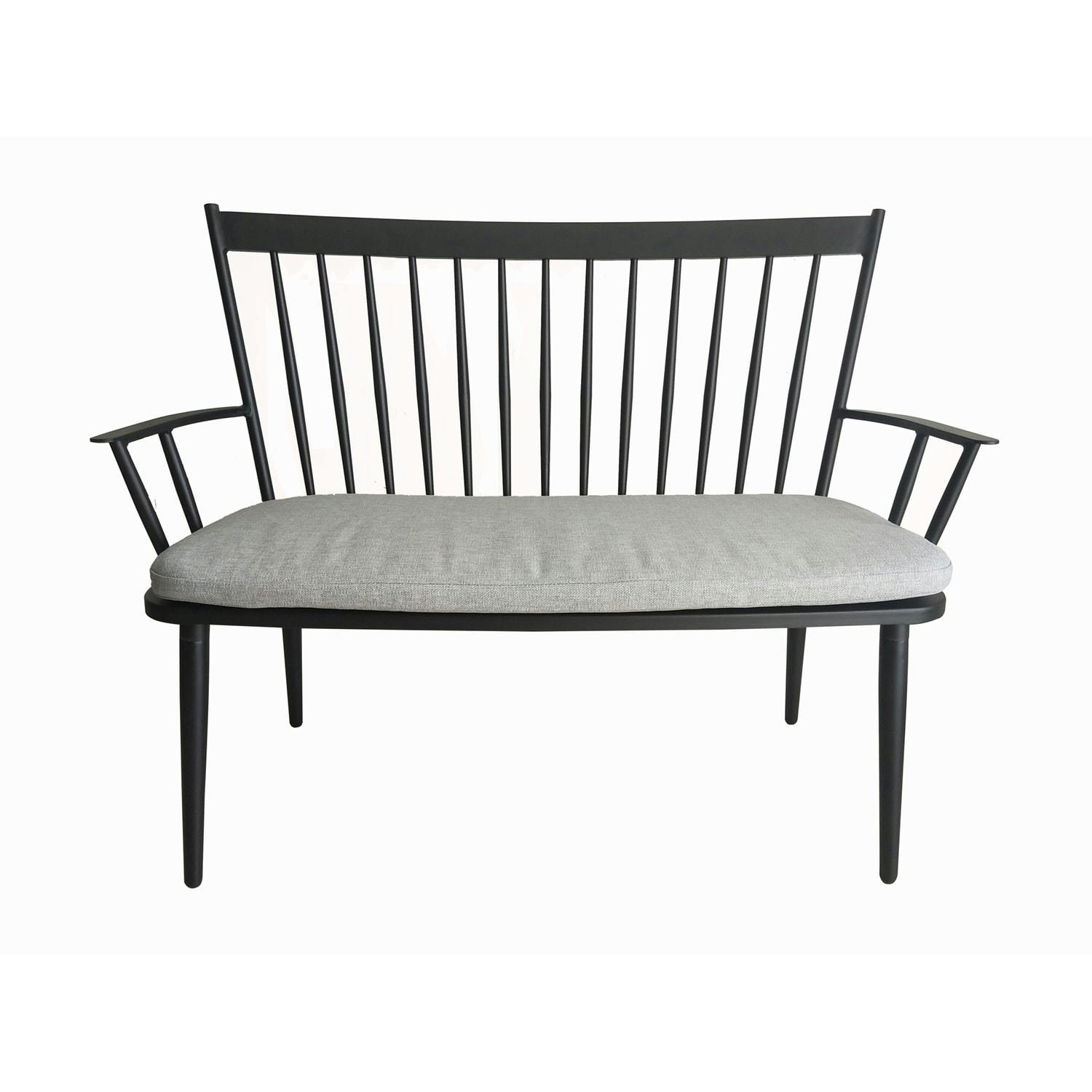 Bench with Gray Cushion