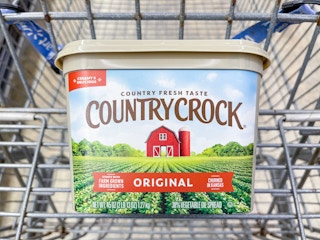 butter in a Walmart shopping cart