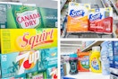 collage image of soda, scott paper products, and laundry items