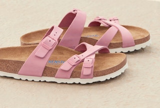zappos pink leather birkenstock sandals