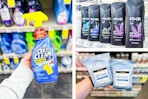 collage image of oxiclean, neutrogena wipes, and axe body wash