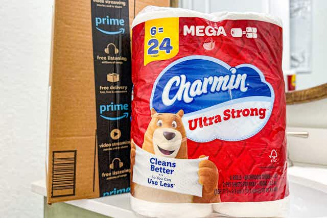 Charmin Ultra Strong Toilet Paper — Buy 3 and Get $10 Amazon Credit card image