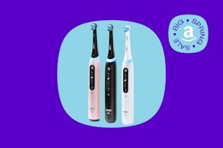 three variations of electric toothbrush with amazon big spring sale sticker