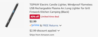candle lighter Amazon receipt