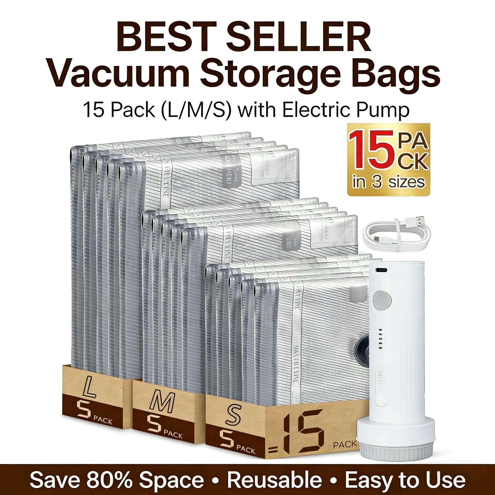 Vacuum Storage Bags With Pump