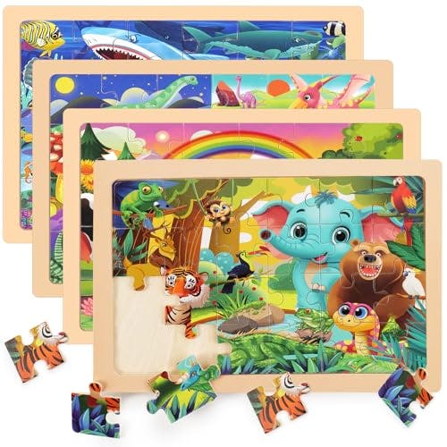 Wooden Puzzles 4-Pack