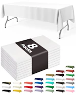 Plastic Table Cloth 8-Pack