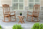 Lifestyle image of the Veikous 3-piece Conversation Set (front porch setting)