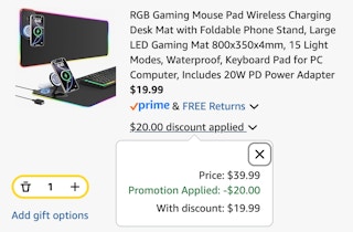 mouse pad cart