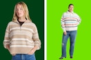 walmart womens half zip free assembly sweater