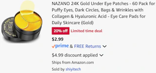 amazon-gold-under-eye-patches-cart
