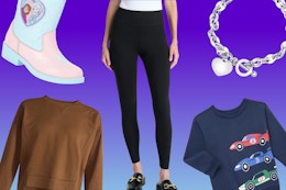 Frozen boots, Time and Tru leggings and sweater, Garanimal sweatshirt, and Brilliance bracelet