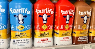 fair life milk on a store shelf