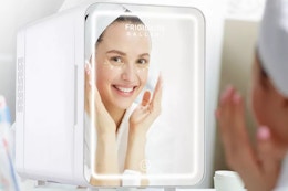 Lighted Mirror Skincare Fridge, Only $24 at Target card image