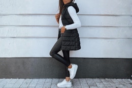 Women's Long Winter Puffer Vest B09LCNS95G