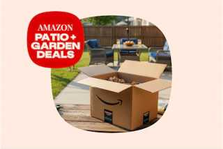 amazon box on a patio