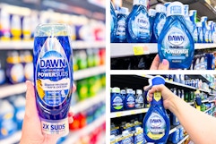 Three in-store photos of Dawn Platinum dish soap 