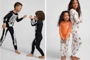 kids modeling fall and Halloween pajamas