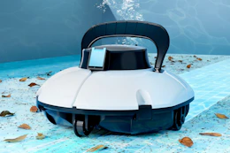 lifestyle image of a pool cleaner in the bottom of a pool