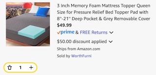 Queen Memory Foam Mattress Topper