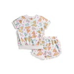 Baby Allover Print Ruffle Set