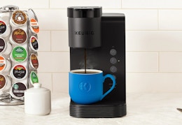 black Keurig coffee maker
