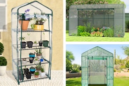 3 lifestyle images of greenhouse styles