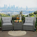 Patio Rattan Sofa Set