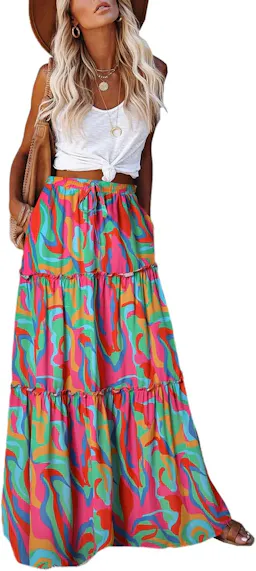 Women's Boho Maxi Skirt