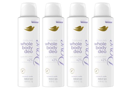 4 Dove Whole Body Deodorants