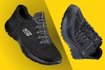 2 Black Sketcher Sneakers for Women & Men