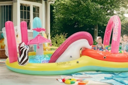Inflatable Kiddie Pool With Water Slide, Now $76 After Amazon Coupon card image