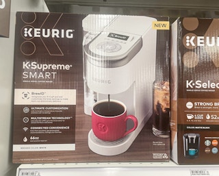 meijer keurig k-supreme coffee maker on shelf