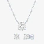 Lab Created White Sapphire Jewelry Set