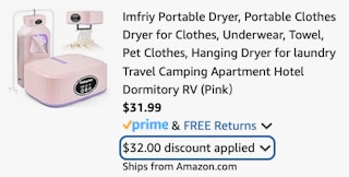 Imfriy portable dryer, portable clothes dryer