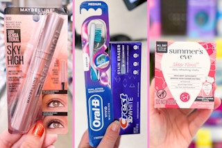 collage with maybelline, crest, oral-b, summer's eve