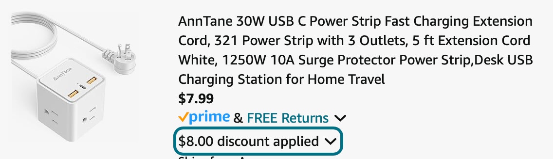 Surge power protector Amazon receipt