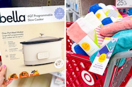 Target's Hottest Deals: $2 Pillows, $3 Beach Towels, $24 Slow Cooker, More card image