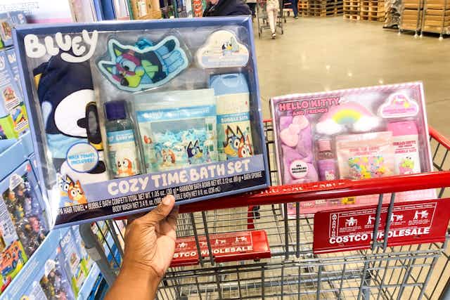 Bluey or Hello Kitty 6-Piece Bath Set, Only $19.99 at Costco card image