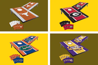 4 college footable cornhole game sets