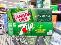 7up canada dry soda 12-packs on walgreens cart